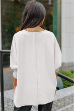 Load image into Gallery viewer, White Smocked Wrist Shift Top
