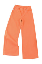 Load image into Gallery viewer, Orange Acid Wash High Waist Wide Leg Jeans
