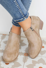Load image into Gallery viewer, Philippine Gray Tulip Opening Suede Ankle Boots
