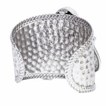 Load image into Gallery viewer, Cuff Burnished Silver Elephant Tribal Bracelet
