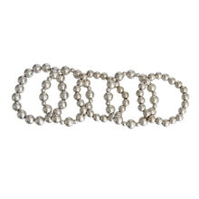Load image into Gallery viewer, Metallic Silver Pearl Bracelets 5 Pcs
