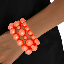 Load image into Gallery viewer, Orange Pearl 3 Pcs Bracelets
