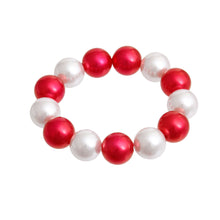 Load image into Gallery viewer, DST Red White Bubble Gum Pearl Bracelet
