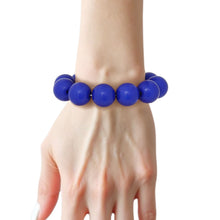 Load image into Gallery viewer, Bracelet Royal Blue Ball Bead Stretch for Women
