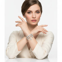 Load image into Gallery viewer, Cuff Royalty Silver Crown Luxe Crystal Bracelet
