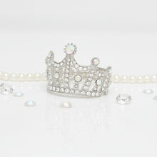 Load image into Gallery viewer, Cuff Royalty Silver Crown Luxe Crystal Bracelet
