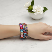 Load image into Gallery viewer, Tennis Bracelets Multicolor Crystal Silver Set
