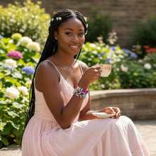 Load image into Gallery viewer, Tennis Bracelets Multicolor Crystal Silver Set
