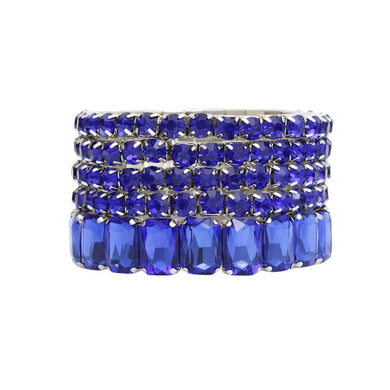Tennis Royal Blue Crystal Bracelets for Women