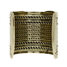 Load image into Gallery viewer, Cuff Burnished Gold Rope Elephant Tribal Bracelet
