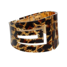 Load image into Gallery viewer, Cuff Jungle Chic Leopard Print Art Deco Bracelet
