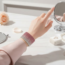 Load image into Gallery viewer, Bangle Pink Ombre Rhinestone 12 Row Bracelet
