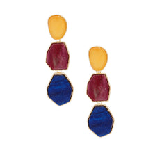 Load image into Gallery viewer, Dangle Glittery Galaxy Multicolor Organic Earrings
