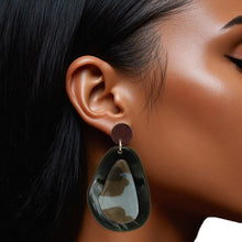 Load image into Gallery viewer, Drop Organic Teardrop Camouflage Resin Earrings
