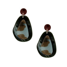 Load image into Gallery viewer, Drop Organic Teardrop Camouflage Resin Earrings

