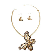 Load image into Gallery viewer, Necklace Leopard Butterfly 3D Pendant Set Women
