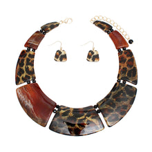 Load image into Gallery viewer, Necklace Marbled Leopard Plate Collar for Women
