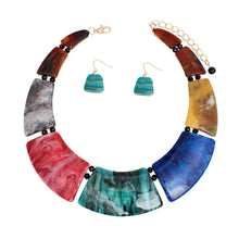 Load image into Gallery viewer, Necklace Marbled Multicolor Glitter Collar Women
