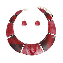 Load image into Gallery viewer, Necklace Marbled Red Glitter Collar for Women
