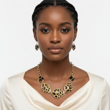 Load image into Gallery viewer, Collar Dimensional Bright Leopard Link Necklace
