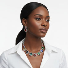 Load image into Gallery viewer, Collar Silver Filigree Multicolor Crystal Necklace
