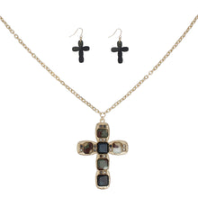 Load image into Gallery viewer, Pendant Camouflage Cross Long Gold Chain Necklace
