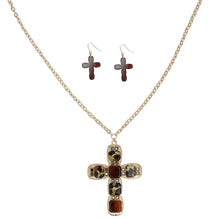 Load image into Gallery viewer, Pendant Leopard Cross Long Gold Chain Necklace
