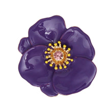 Load image into Gallery viewer, Magnetic Brooch Purple Poppy Pin for Women
