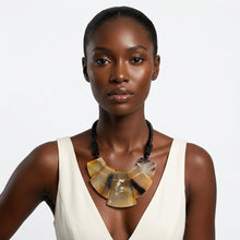 Load image into Gallery viewer, Handcrafted Real Water Buffalo Horn Bib Necklace
