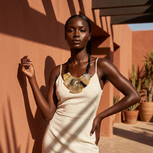 Load image into Gallery viewer, Handcrafted Real Water Buffalo Horn Bib Necklace
