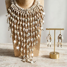 Load image into Gallery viewer, Handcrafted Cowrie Shell Large Bib Necklace
