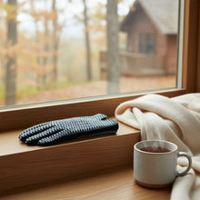 Load image into Gallery viewer, Blue Navy Cross Wavy Touchscreen Winter Gloves
