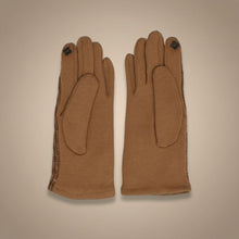 Load image into Gallery viewer, Taupe Knit Sequin Touchscreen Winter Gloves
