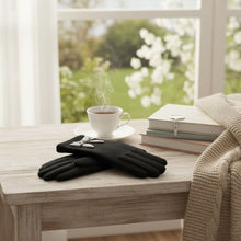 Load image into Gallery viewer, Black Woolen Cute Rabbit Touchscreen Winter Gloves

