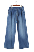 Load image into Gallery viewer, Blue Slouchy Wide Leg Jeans
