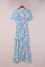 Load image into Gallery viewer, Rose Wrap V Neck Floral Maxi Dress
