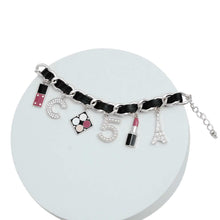 Load image into Gallery viewer, Silver and Black Designer Boutique Bracelet

