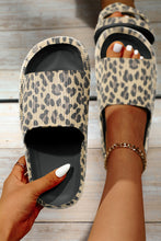 Load image into Gallery viewer, Leopard Print Thick Sole Slip On Slippers
