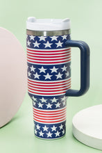 Load image into Gallery viewer, Bluing Stars and Stripes Print Handled Thermos Cup 40oz
