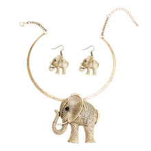 Load image into Gallery viewer, Burnished Gold Hammered Elephant Set
