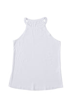 Load image into Gallery viewer, White Solid Color Crew Neck Tank Top
