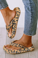 Load image into Gallery viewer, Leopard Print Thick Sole Flip Flops
