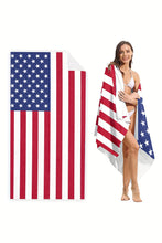 Load image into Gallery viewer, Fiery Red Independent Day Flag Pattern Bath Towel
