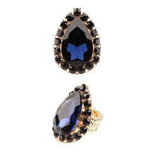 Load image into Gallery viewer, Navy Teardrop Cocktail Ring
