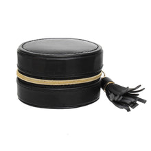 Load image into Gallery viewer, Black Travel Round Jewelry Box Organizer for Women
