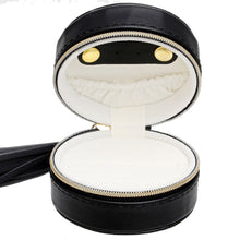 Load image into Gallery viewer, Black Travel Round Jewelry Box Organizer for Women
