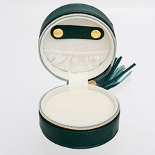 Load image into Gallery viewer, Green Travel Round Jewelry Box Organizer for Women
