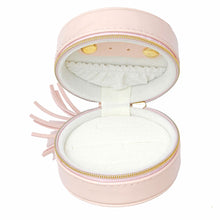 Load image into Gallery viewer, Pink Travel Round Jewelry Box Organizer for Women
