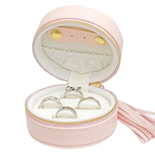 Load image into Gallery viewer, Pink Travel Round Jewelry Box Organizer for Women

