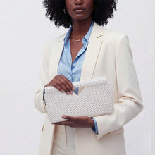 Load image into Gallery viewer, Clutch White Pearl Open Top Handmade Bag
